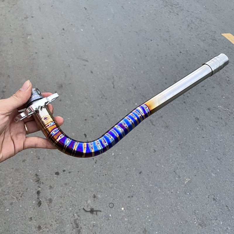 Cổ Pô Titanlium dành cho Wave - Dream - Wave A - futer led - RSX