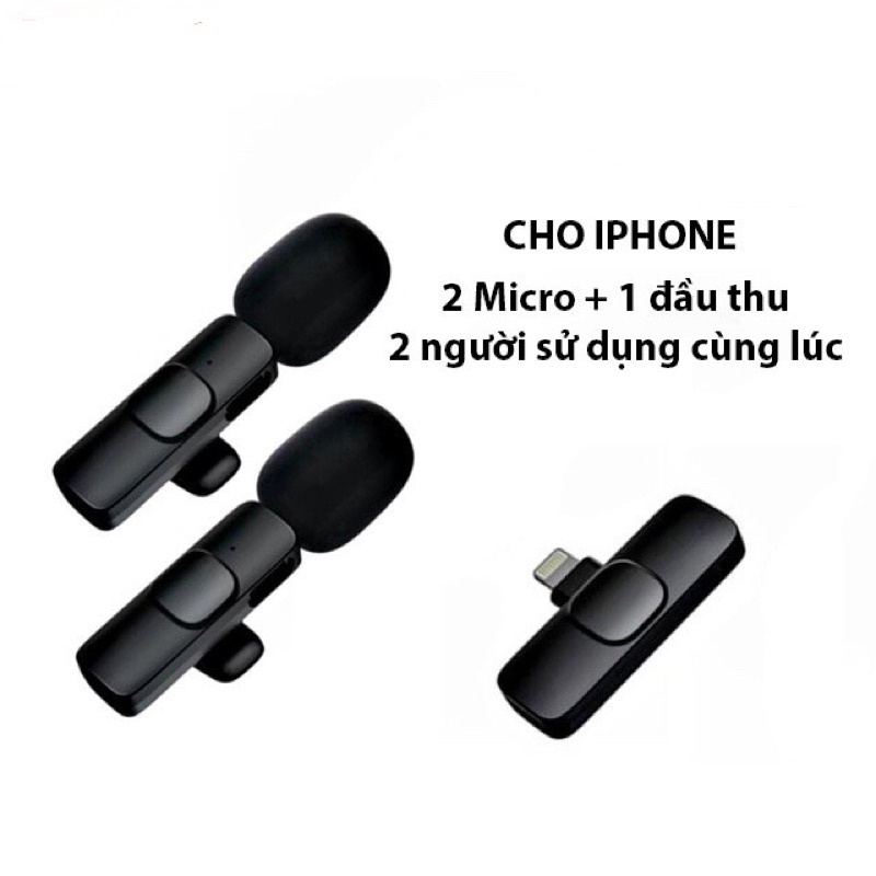 Micro Không Dây Cài Áo Để Livestream Ghi Âm Phát Trực Tiếp Quay Video