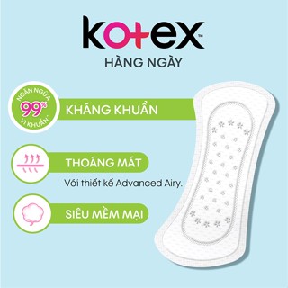 Combo 2 Gói Băng Vệ Sinh Kotex Hàng Ngày Kháng Khuẩn - Mỗi Gói 20 Miếng