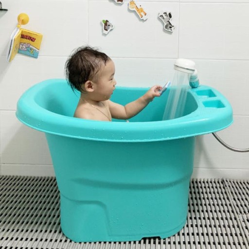 Bồn tắm cao cấp cho bé từ 8 tháng ~ 6 tuổi kích thước lớn chất liệu an toàn nhập khẩu Budsia HQ
