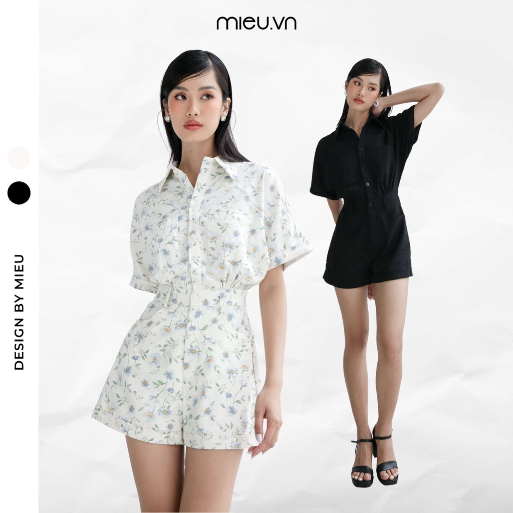 Jumpsuit ngắn tay cánh dơi 2 màu MIEU - JS17