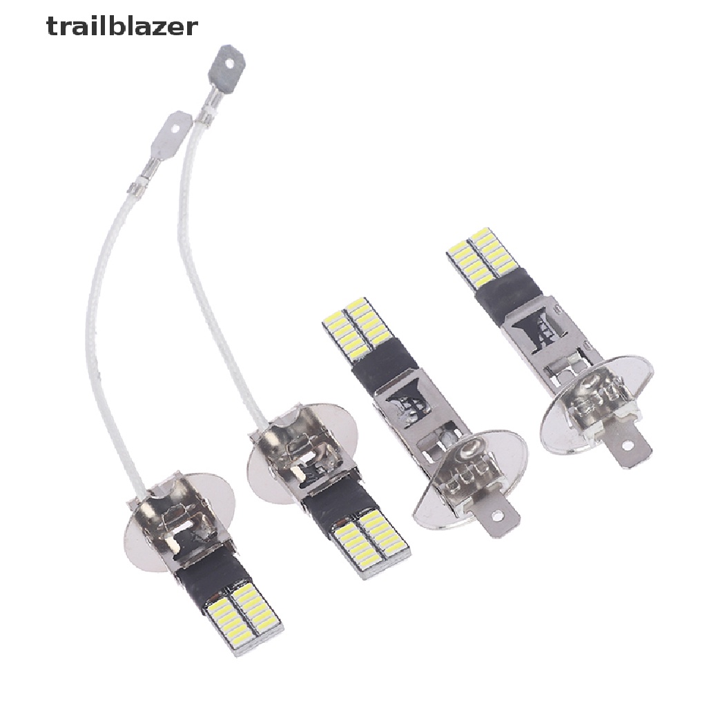 Set 2 Đèn LED H3 H1 24 SMD 12V Ánh Sáng Trắng Dành Cho Ô Tô