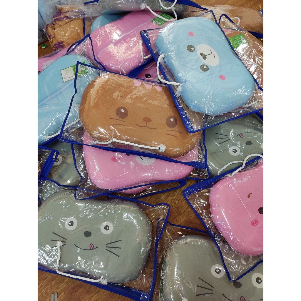 Gối Bụng Mèo Cao Su Non Thêu, In Hình Các Con Vật Vô Cùng Đáng Yêu