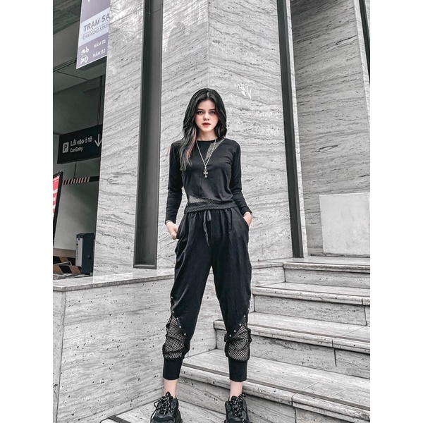 Quần Thụng Cá Tính Unisex Quần Joggers Mặc Tập Gym Tập Yoga