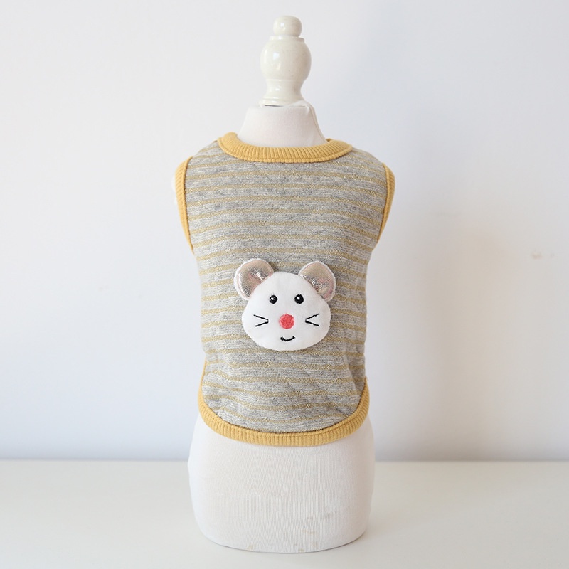 Áo nỉ ba lỗ cho chó mèo con size siêu nhỏ XXS - XS được chọn mẫu