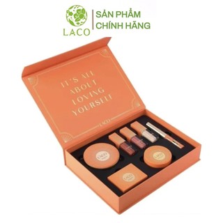 Set trang điểm LACO make up colection 7 món gồm phấn nền, phấn phủ, chuốt mi, che khuyết điểm, 2 thỏi son, phấn má,măt