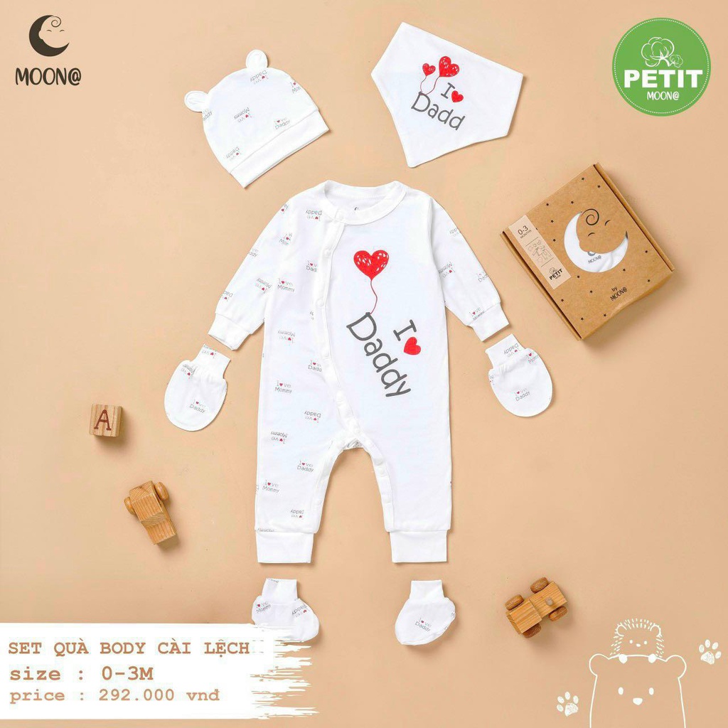 Set body liền thân dài tay 5 chi tiết Moon