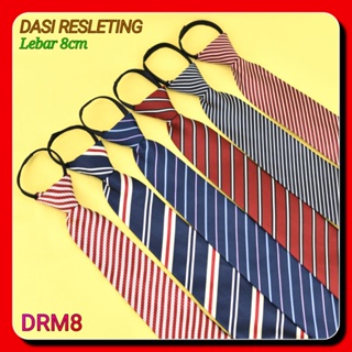 Image of Dasi Resleting Pria DRM8 /DR8 Instant Langsung Jadi Lebar 8cm