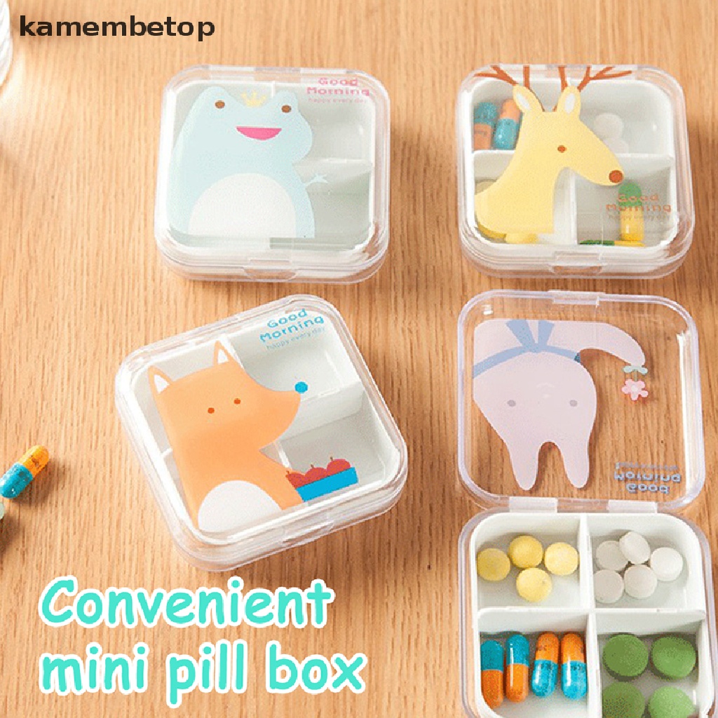 Hộp Đựng Thuốc Mini Họa Tiết Hoạt Hình Dễ Thương