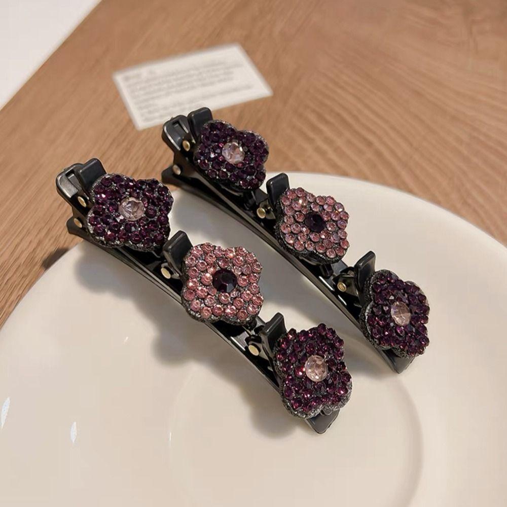 Kẹp Tóc Dạng Xoắn Hai Lớp Họa Tiết Hoa Thanh Lịch Phong Cách Hàn Quốc Cho Nữ|Kẹp Tóc Đính Đá Thời Trang Cho Nữ