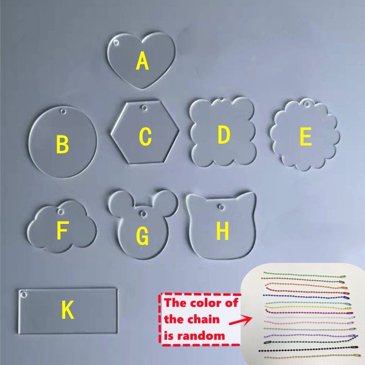 [MK06] Combo 5 móc khóa acrylic DIY Keychain tự trang trí