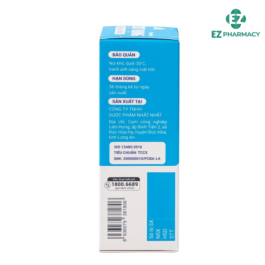 Xịt họng Nhất Nhất - Giảm đau họng, ngứa họng rát họng do ho khan ho có đờm 20ml - EZ Pharmacy