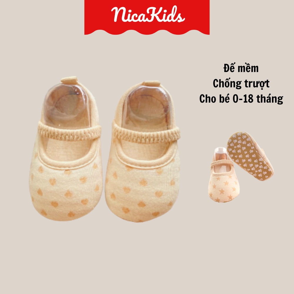 Giày tập đi cho bé đế mềm chống trơn trượt, vải sợi bông hữu cơ tự nhiên an toàn cho da của bé( kèm video, ảnh thật )001