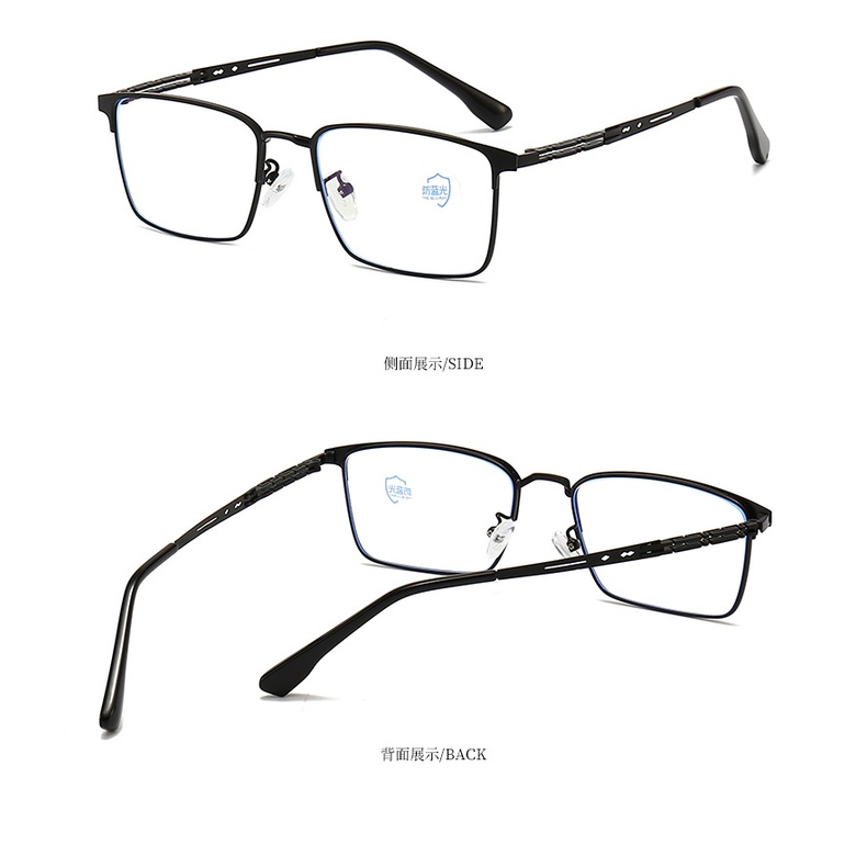 [+100°~+400°Kính Đọc Sách Nửa Gọng Kim Loại Chống Ánh Sáng Xanh Thoải Mái Thời Trang Cho Nam Và Nữ