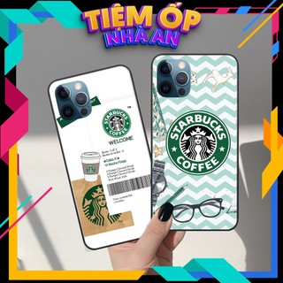 Ốp lưng ip 12 full dòng in hình starbucks,cắt dán nghệ thuật cool ngầu