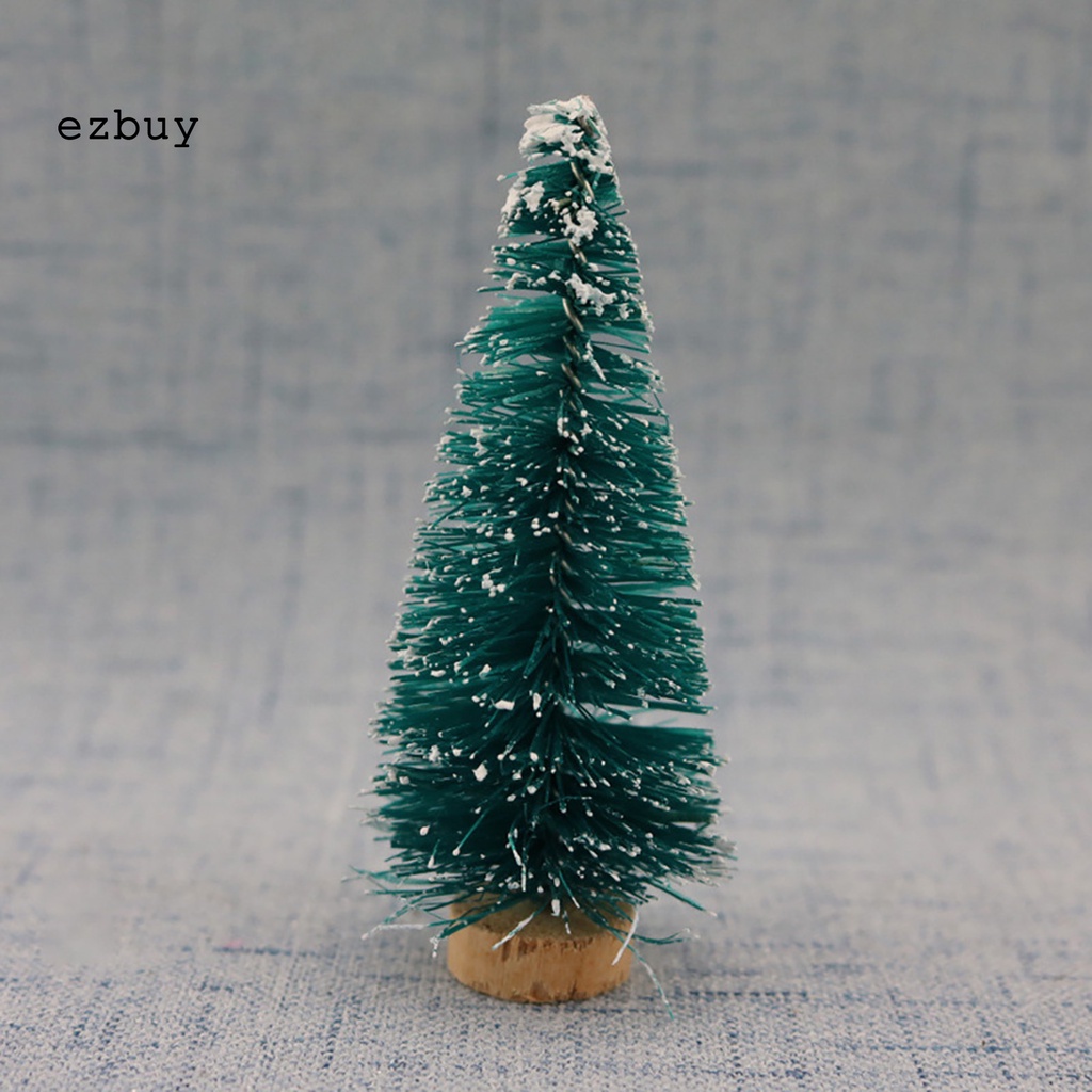 1 Túi Cây Thông Giáng Sinh Mini Màu Sắc Sống Động Không Phai Màu Kèm Đế Gỗ Dùng Trang Trí Phòng Ngủ