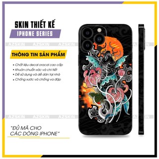 Miếng Dán Skin Cá Chép Dành Cho IPhone 7 - 14 Pro Max |SK_IPHTT01| Chất Liệu Nhập Khẩu, Khuôn Cắt CNC Dán Full Lưng Viền