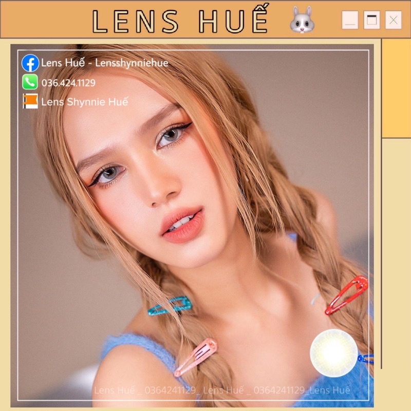✨Lens GRAY xám tây Hàn Quốc giãn tròng nhẹ siêu xinh ❤ - kính áp tròng ( Lens Huế ) 💚