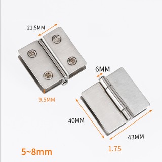 Bản lề cửa kính inox ( không chốt bi)