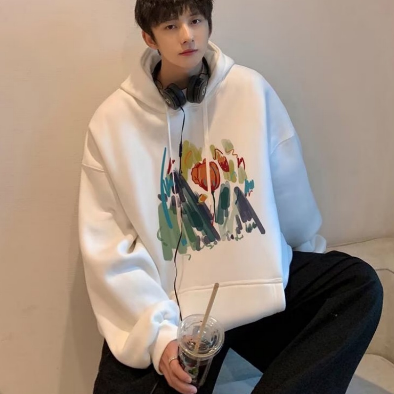 Áo hoodie Mùa Đông Thời Trang Phong Cách Hàn Quốc Cho Nam Giới Có size Lớn M-5XL