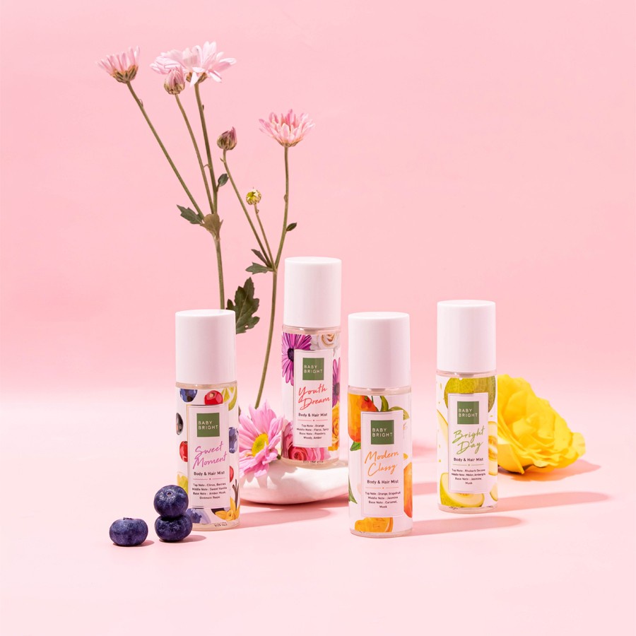 Xịt Thơm Baby Bright dành Cho Da Và Tóc Hương Thơm Dịu Baby Bright Body And Hair Mist 50ml