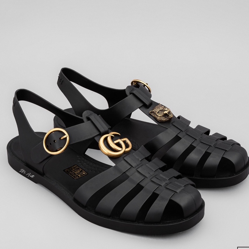 Dép rọ gucci, Sandal gc dép quai hậu gc nam cao su đúc nguyên khối cao cấp hot trend