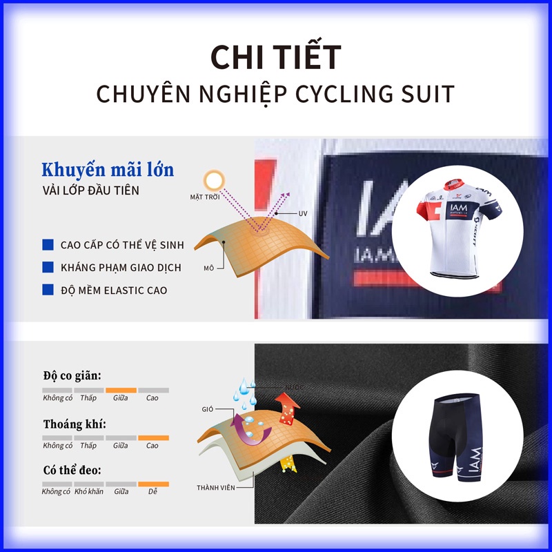 FIHCO  Bộ quần áo đi xe đạp mới dành cho nam Mùa hè áo ngắn tay ngắn thoáng khí Quần áo xe đạp leo núi