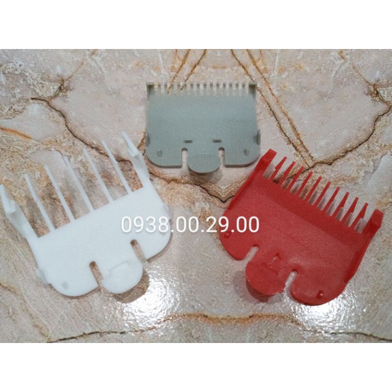 Cữ Tông Đơ Cắt Tóc Kemei Loại Tốt, Bộ 3 Cữ Nhựa 1.5mm, 3mm Và 4.5mm Cho Tông Đơ Fade.