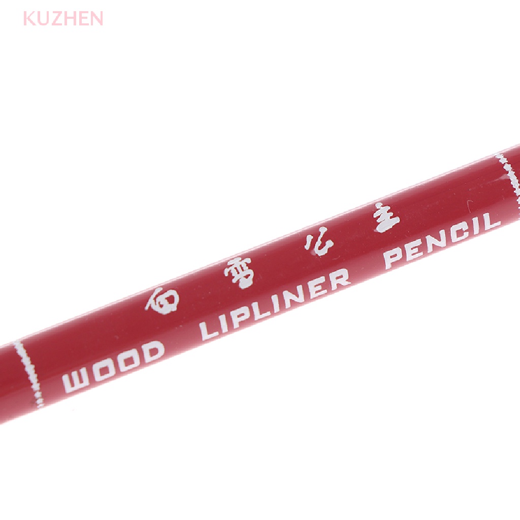 KUZHEN 1 Chì Kẻ Viền Môi KUZHEN Chống Nước Lâu Phai Thiết Kế Vỏ Son Bằng Gỗ Đẹp Mắt