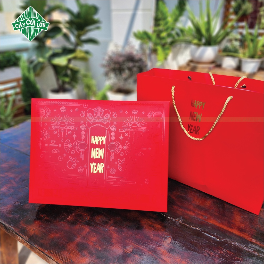 BỘ HỘP TẾT HAPPY NEW YEAR 42x32x9.5cm