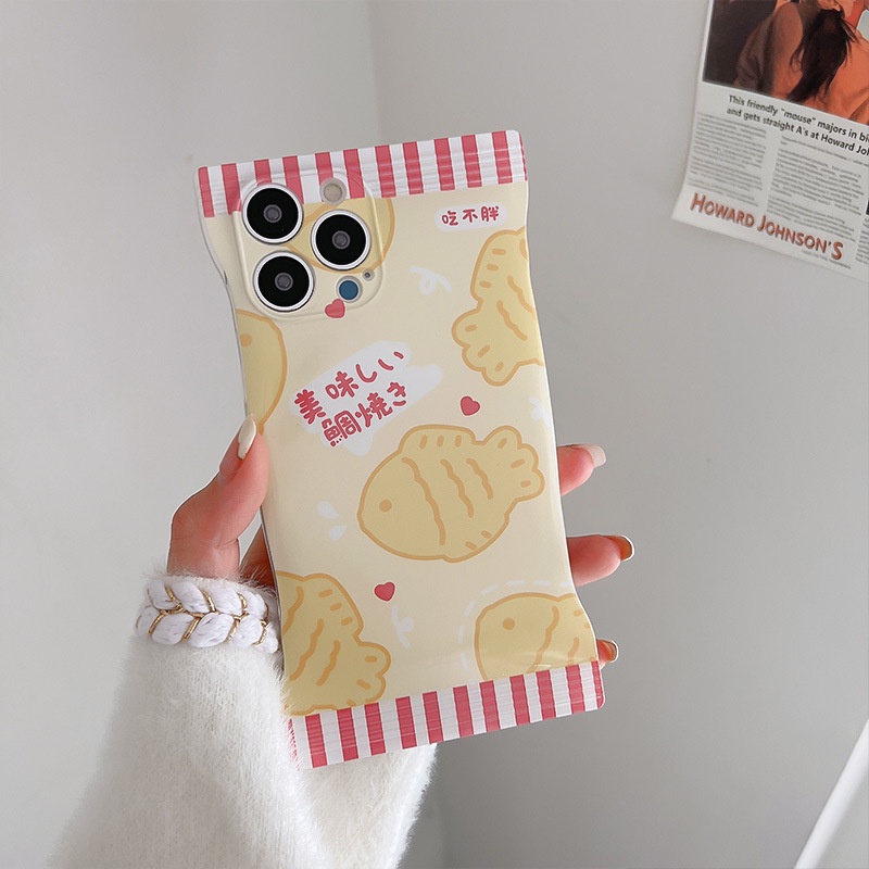 Ốp lưng iphone Ốp Điện Thoại Túi Hình Snack Hoạt Hình Cho iphone6 / 6splus / 7 / 7plus / 8 / 8plus / x / xs / 11 / 12 / 13 / 14 / pro / max / plus / promax