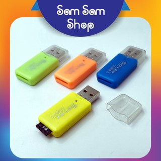 Đầu đọc thẻ nhớ Micro Sd vỏ nhựa usb 2.0, đầu lọc thẻ nhớ mini, reader card usb nhiều màu