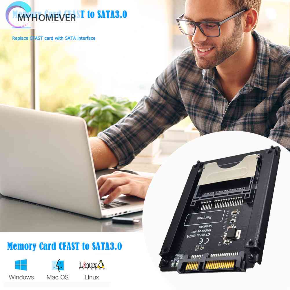 Đầu Đọc Thẻ Chuyển Đổi CFAST Sang SATA 3.0 HDD SATA 22 Pin