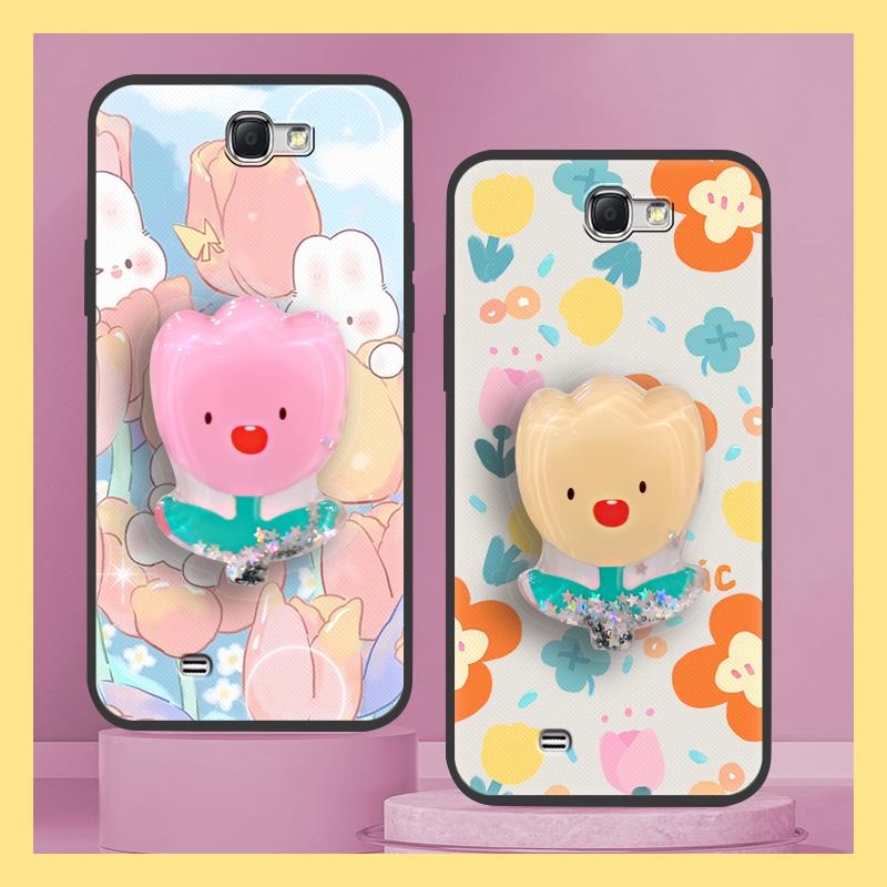 phone stand holder Soft Case Phone Case For Samsung Galaxy Note2/N7100 glisten armor case Back Cover Fashion Design