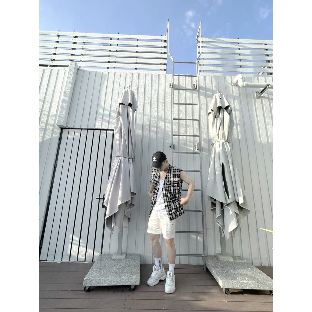 ÁO BLAZER GHILE TWEED HỌA TIẾT TRẮNG ĐEN