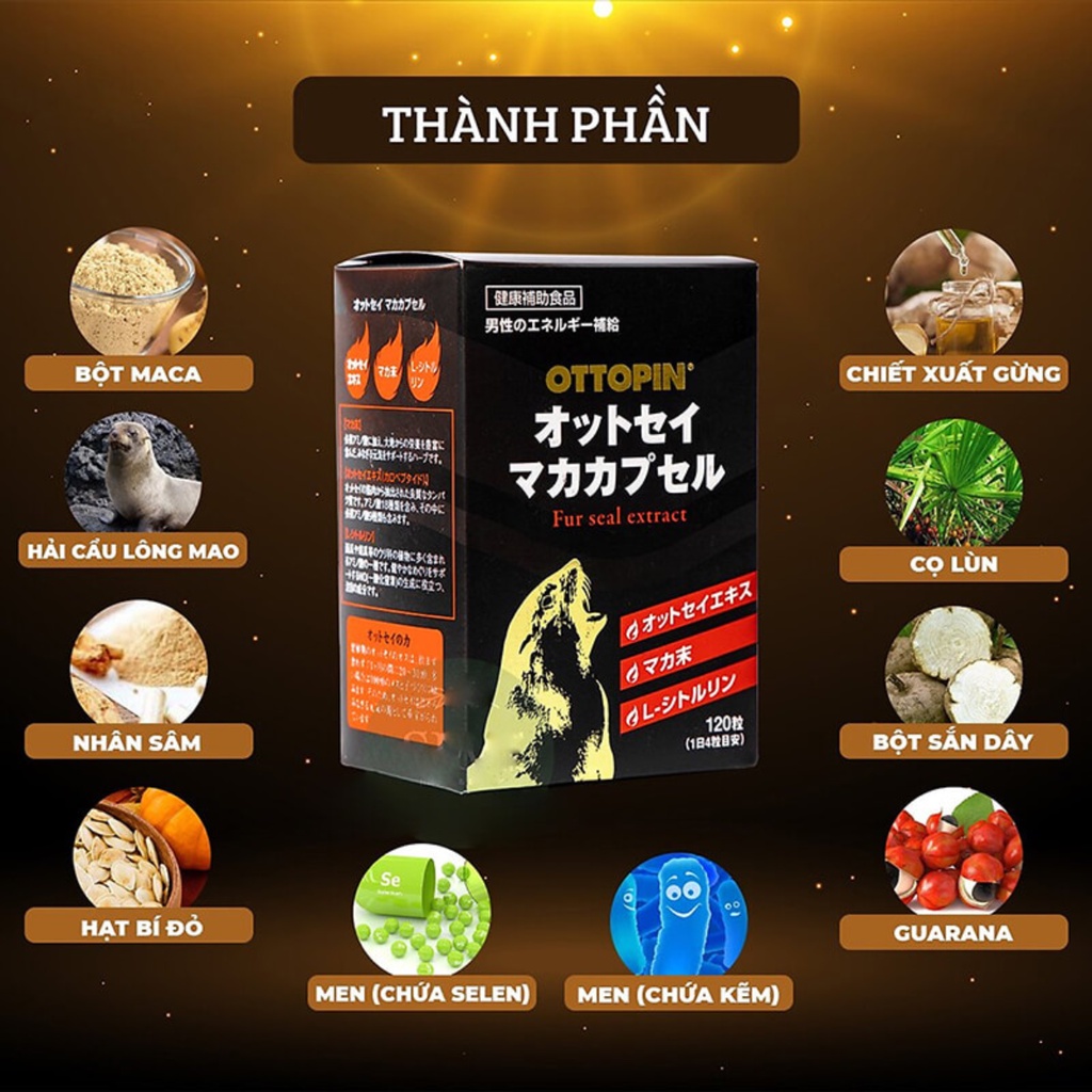 Tăng cường sinh lý nam giới cao cấp Nhật Bản OTTOPIN giảm suất tinh sớm, kéo dài thời gian quan hệ 120 viên Cosme.Beauty