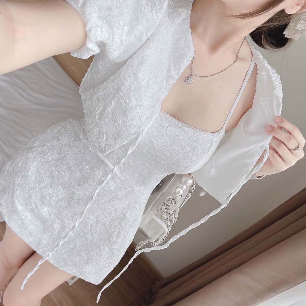 Sét váy gấm xốp kèm khoắc có mút có lót L1