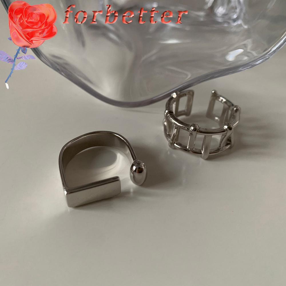 Nhẫn Dạng Dây Xích Hở Màu Sắc Cá Tính Phong Cách Harajuku Cho Nữ