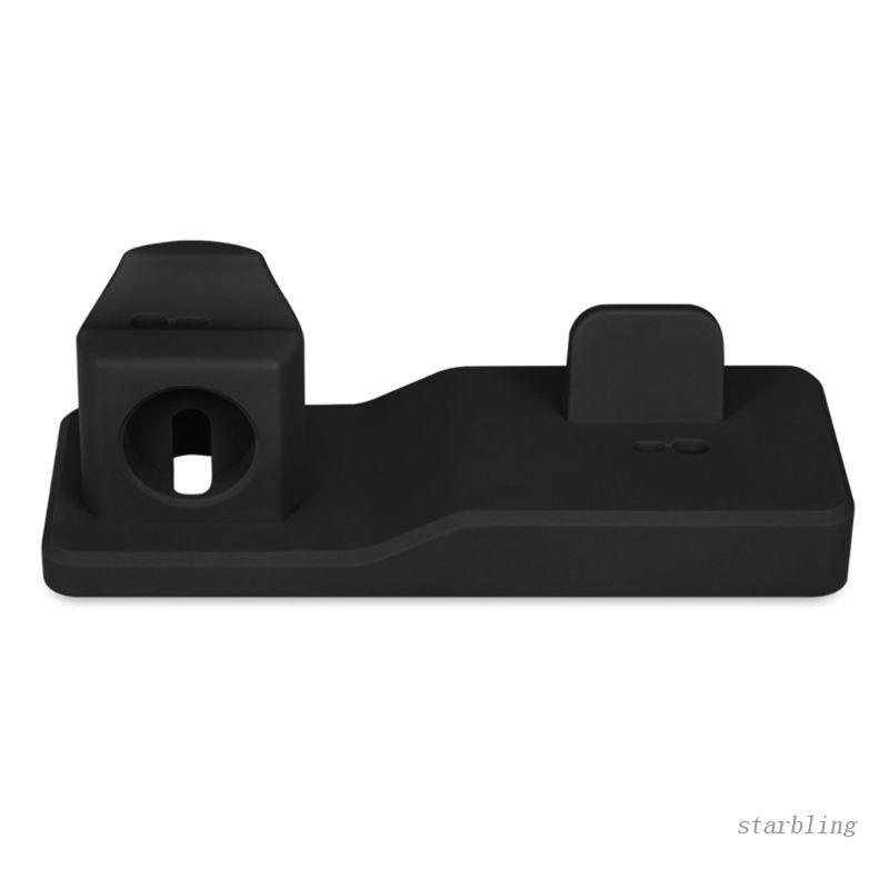 Giá Đỡ Silicon 3 Trong 1 Cho Đồng Hồ Thông Minh Apple Watch X XS MAX 6 7 8