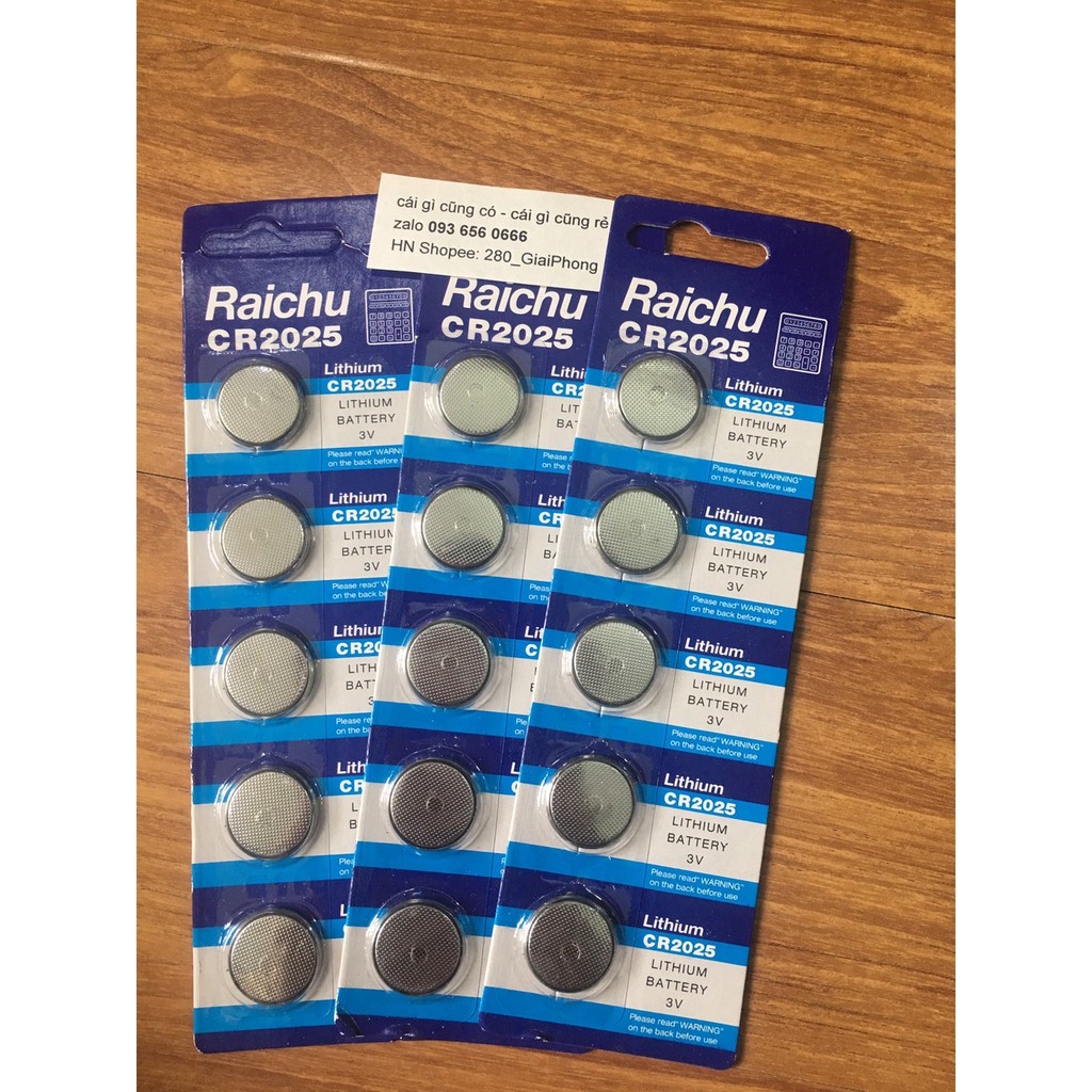 Pin  cúc CMOS CR2032 / CR2025 / CR2016 / CR1632 / CR1616 / CR1620 / CR1220 lithium 3V - Pin máy tính bỏ túi lithium 3V