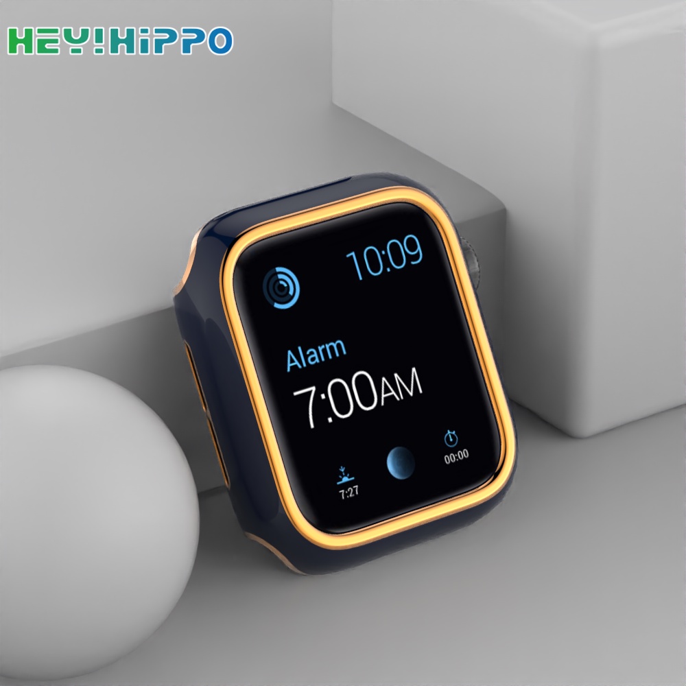 Ốp Bảo Vệ Hai Màu Mạ Điện Dành Cho iwatch ultra 49mm iwatch series 8 7 se 6 5 4 45mm 41mm 40mm 44mm