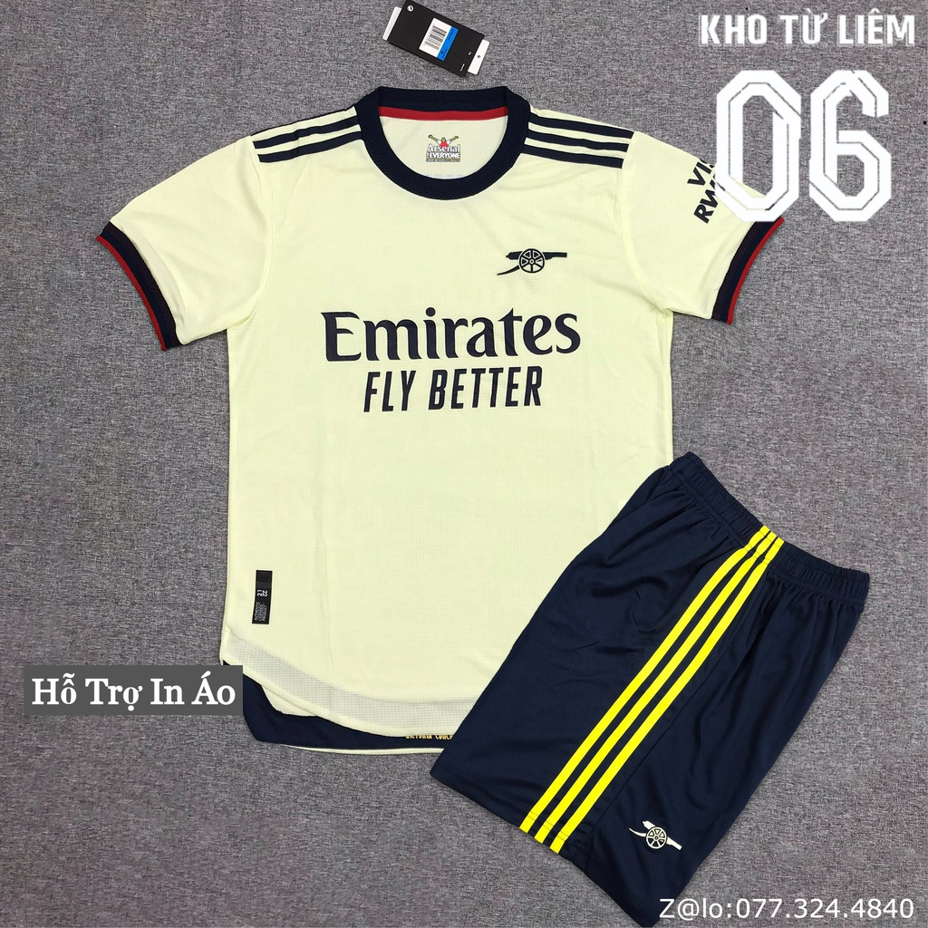 Đồ đá banh - bộ quần áo đá bóng nam ngắn tay Arsenal chất vải fex thái cao cấp