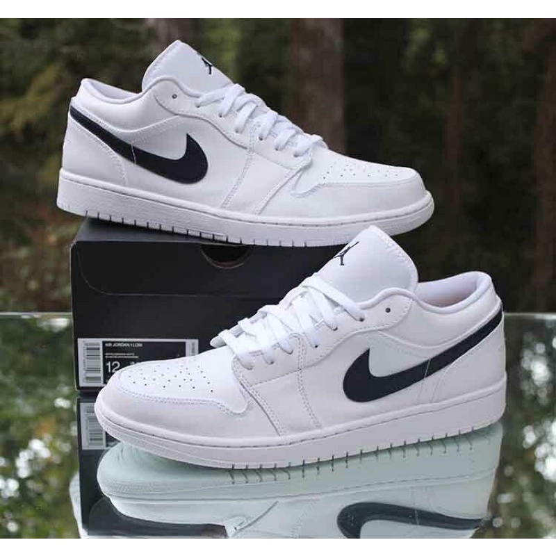 Giày Nike Air Jordan 1 Low White Obsidian, JD Trắng Móc Đen Bản Đẹp cao cấp _ Giày sneaker thể thao nam nữ cổ thấp
