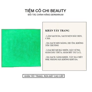 Khăn tẩy trang Dermarium Microfiber rửa mặt, tẩy da chết, làm sạch da, sợi bã nhờn