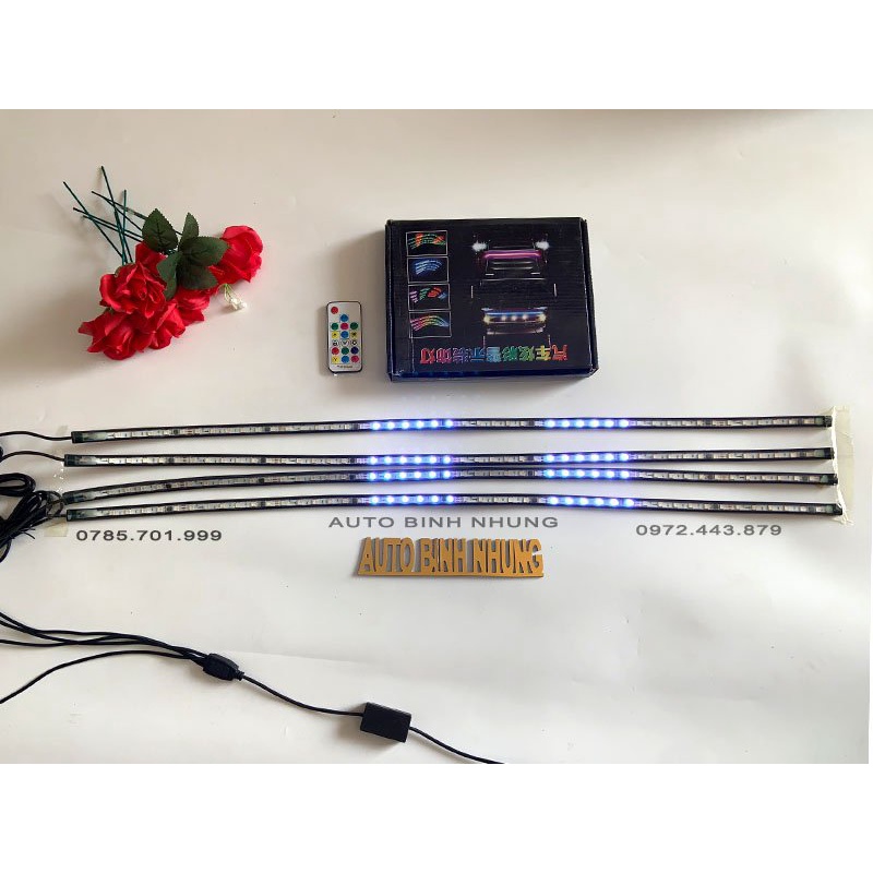 Bộ dây đèn led 24V gắn trang trí mặt ga lăng ô tô xe tải, đầu kéo,....