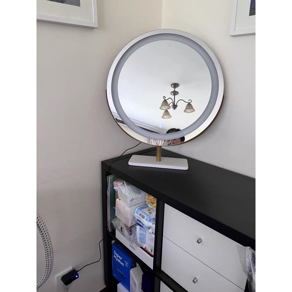 Gương để bàn trang điểm đèn Led 3 chế độ sáng, có tích điện, hàng nhập khẩu cao cấp tặng full dụng cụ sạc❤️