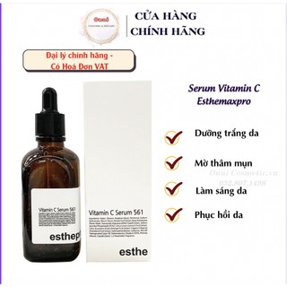 Tinh chất serum vitamin c esthemax 561 sáng da, hỗ trợ thâm mụn, đều màu da 100ml