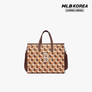 MLB - Túi tote chữ nhật Cube Monogram Medium 3AORM042N-43BRD