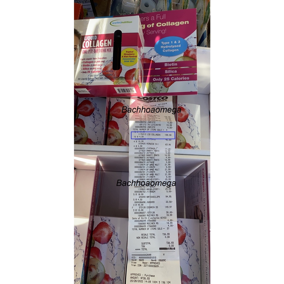 Collagen nước Collagen Liquid hộp 30 ống uống dành cho phụ nữ collagen ống của Mỹ