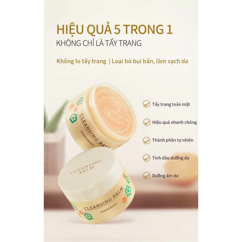 HANAJIRUSHI Multi-Action Okra Cleansing Balm Không chứa cồn 70/7g